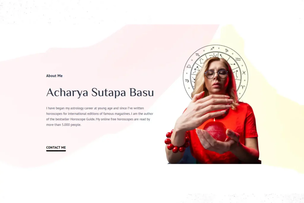 astrology website hero section - tiamoy.com